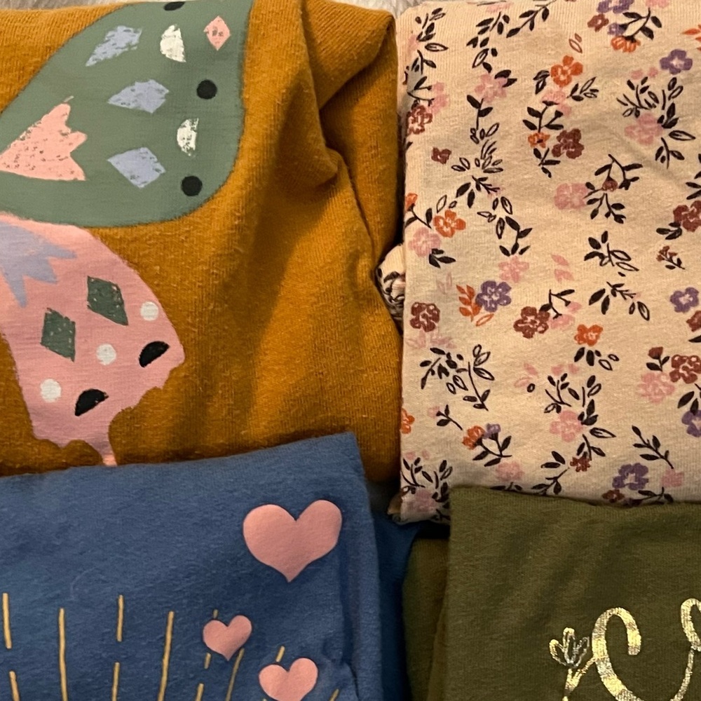 4 Girls’ Long Sleeve Shirt Bundle – Size 10 - Picture 12 of 13